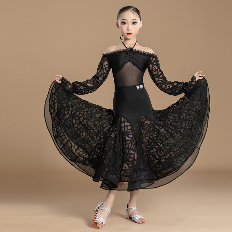 Modern Dance Costume Spring Summer Children Girls Latin Dance Costume