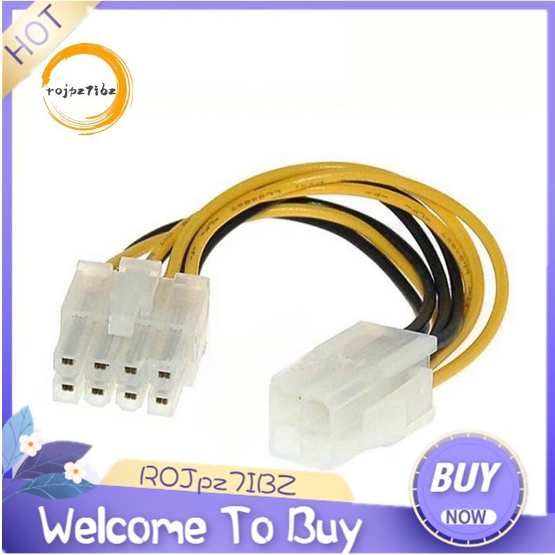 4 Pin Male to 8 Pin CPU Power Supply Adapter Converter ATX Cable 12V ...