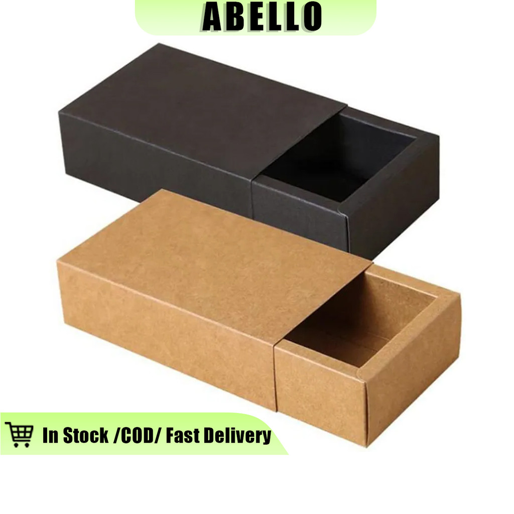 Packaging Box for Gift Kraft paper Drawer Carton Box Necklace Earrings ...
