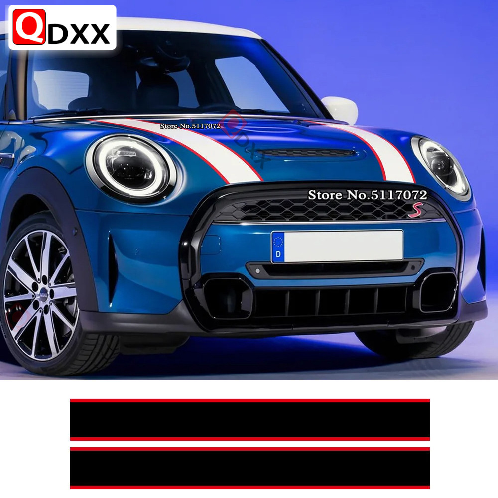 Car Hood Decal Engine Cover Rally Line Stripe Sticker For MINI