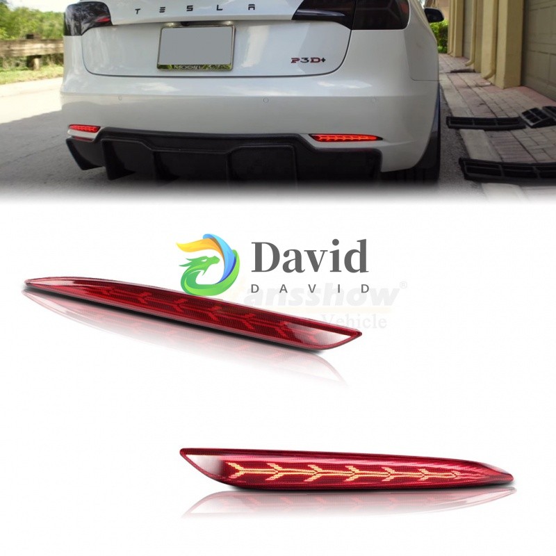 Hansshow Aftermarket Led Rear Fog Lights Kit For Tesla Model 3/Model Y ...