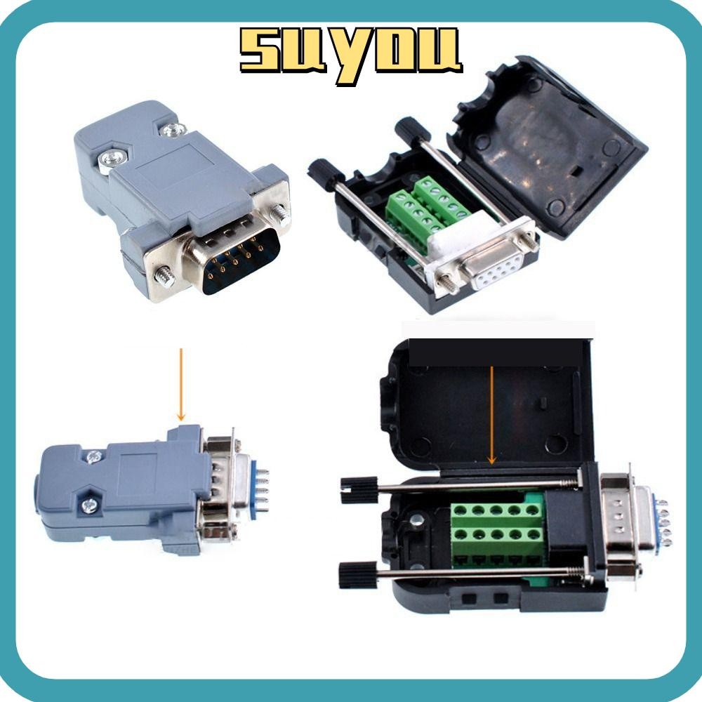 SUYO 9 Pin Jack Socket, 485 COM Port With Plastic Shell DB9 Dsub