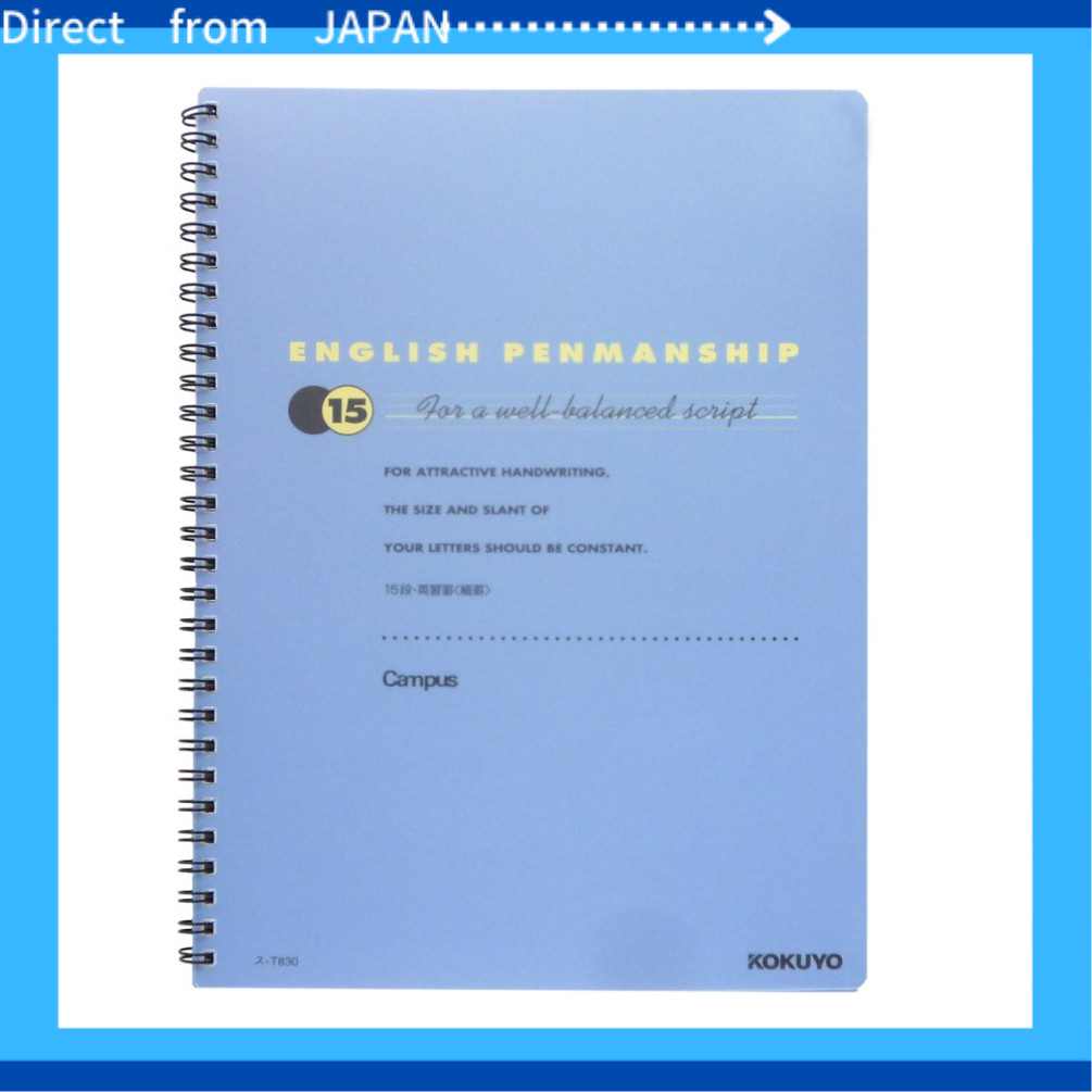 KOKUYO Campus Twin Ring Notebook English Study Ruler 15 Tier Thin Ruler