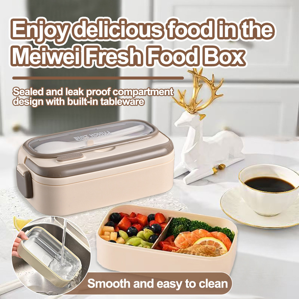 Single Layer Divided Lunch Box 304 Stainless Steel Leakproof Bento ...
