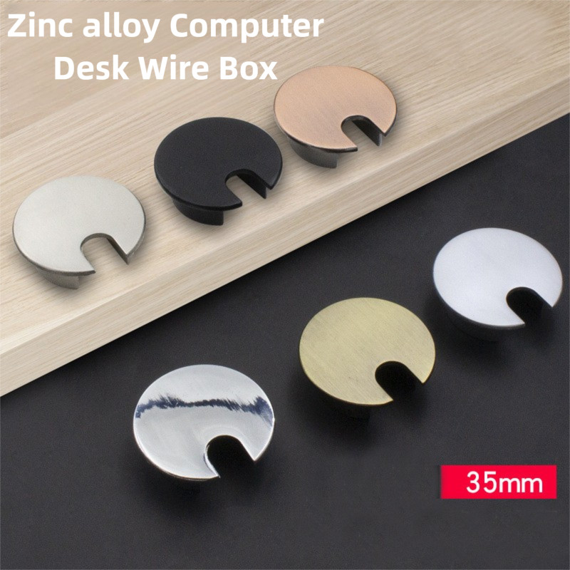 Computer Desktop Threading Hole Cover Plate 35mm Desk Cable Box Round ...