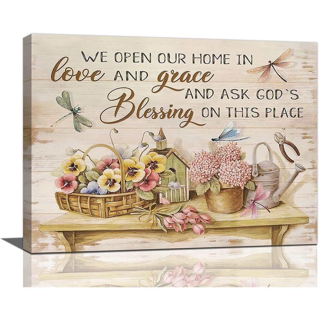 Poster Farmhouse Floral Decor Wall Art Rustic Country Flowers Pictures ...