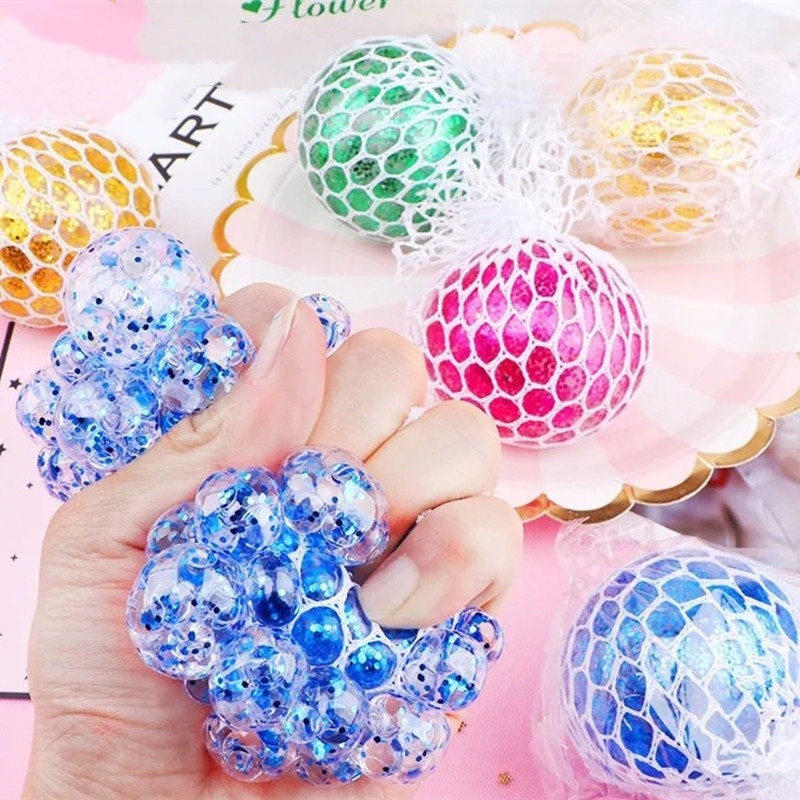 RQ`Children Adults Fun Squishy Pressure DNA Stress Ball Squeeze Color ...