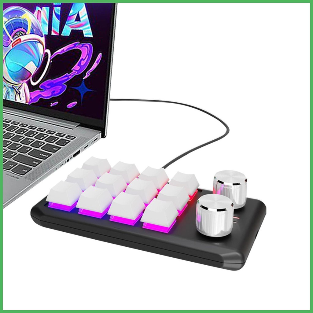 12 Keys Mini Keyboard Multifunctional Portable Game Keypad for PC Game ...