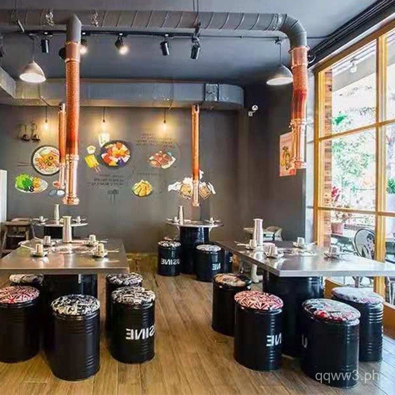 Barbecue Table Barbecue Shop Stainless Steel Table South Korea Cooking