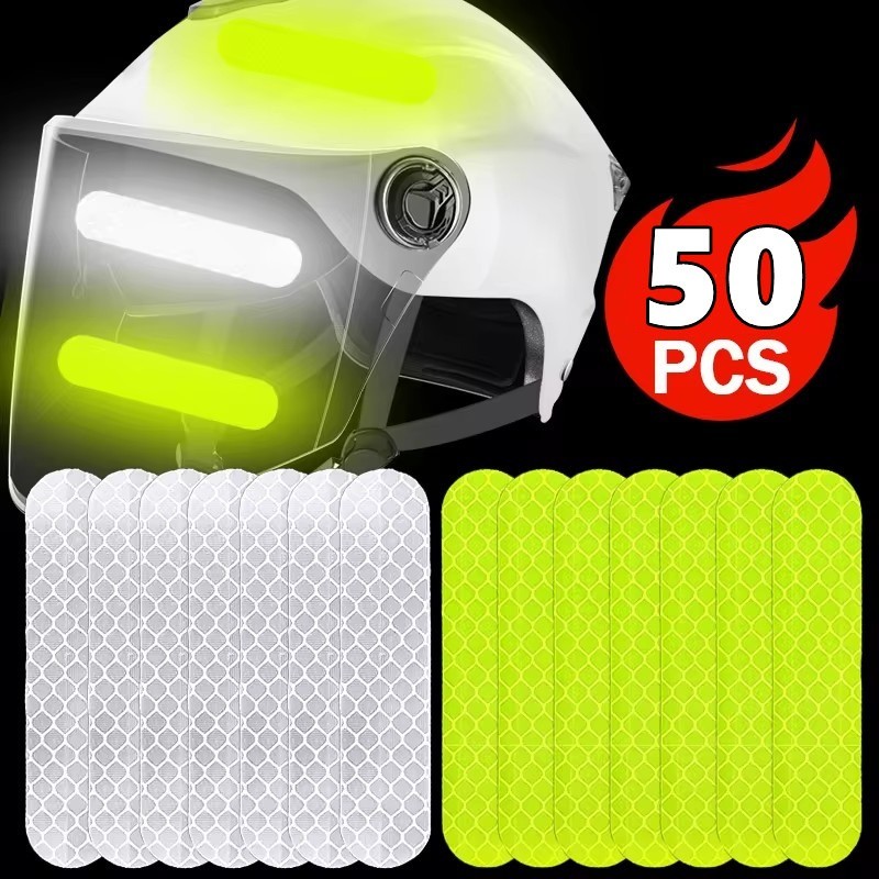 10-50Pcs Universal Safety Warning Reflective Stickers for Car Reflect ...