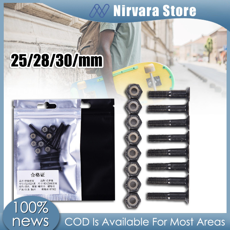 8pcs/set 25/28/30mm Skateboard Trucks Bridge Nail Set Skateboard Trucks ...
