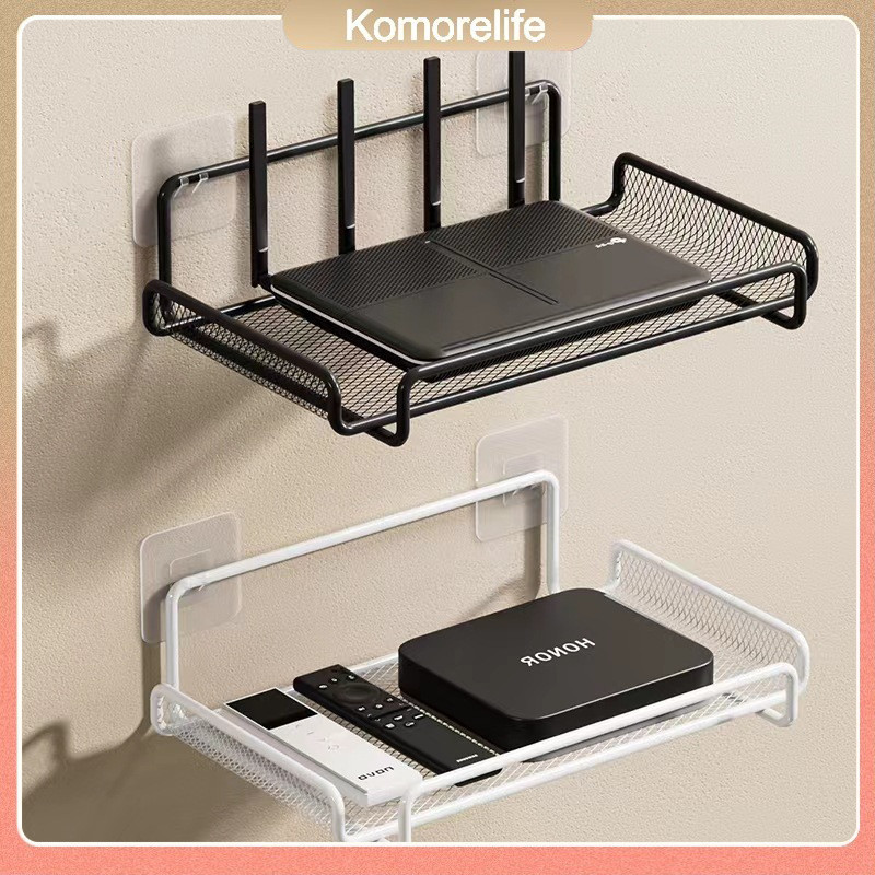 Wall Wifi Router Shelf Storage Rack Wall Display Holder Shelf Desk Set ...