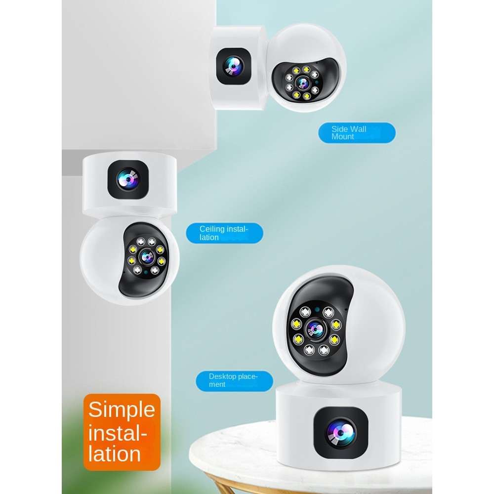 Double-Lens Wireless WiFi Surveillance HD Mobile Phone Remote Control ...
