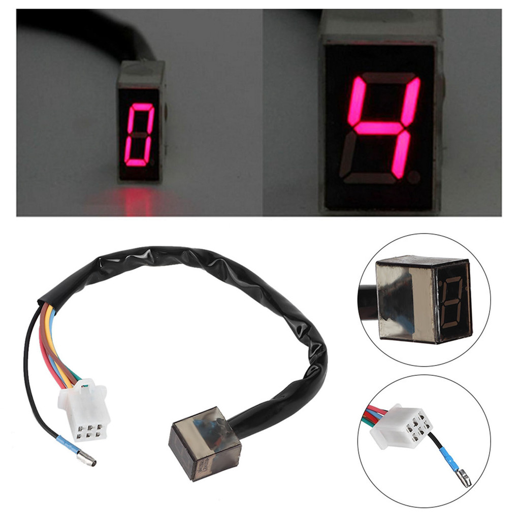 nxpMotorcycle Gear Indicator Universal Motorcycle LED Digital Gear