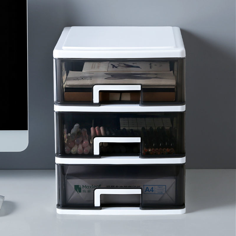 Transparent Desktop Storage Box Small Drawer Type Desk Storage Cabinet ...