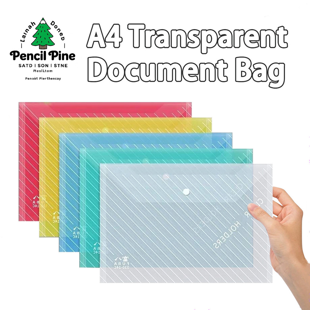 A4 Transparent Document Bag Waterproof Large Capacity File Bag Student ...