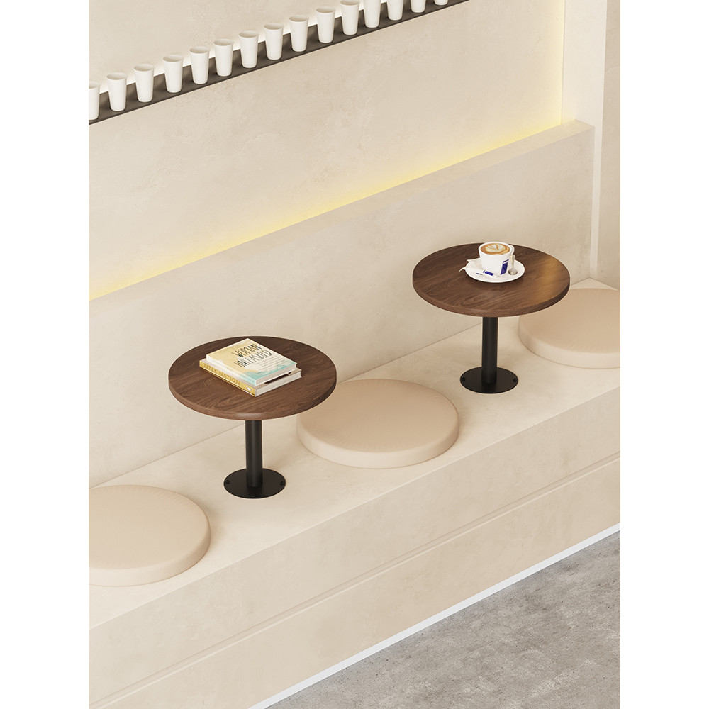 Snack Shop Round Table Wooden Board Tea Cream Coffee Shop Wall-Mounted ...