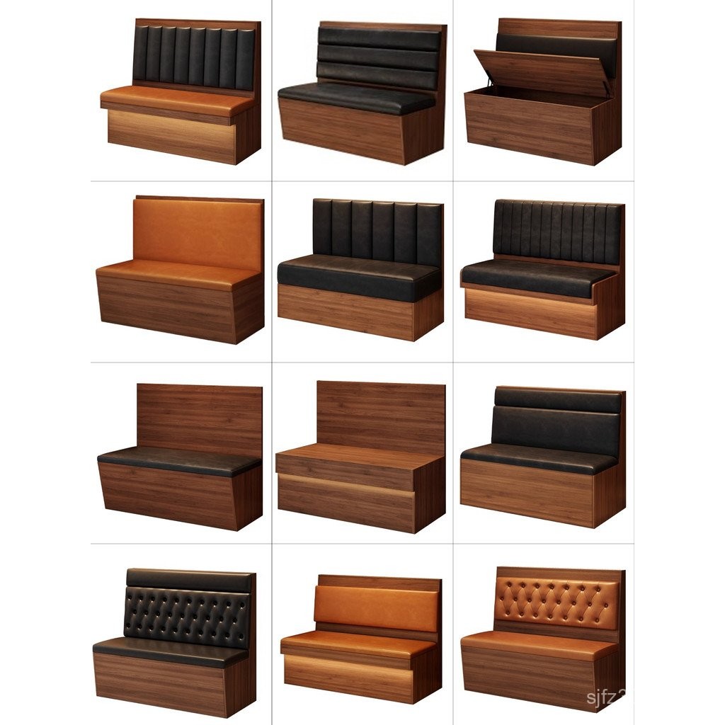 Wall-mounted booth tables and chairs, solid wood, custom retro sofas ...