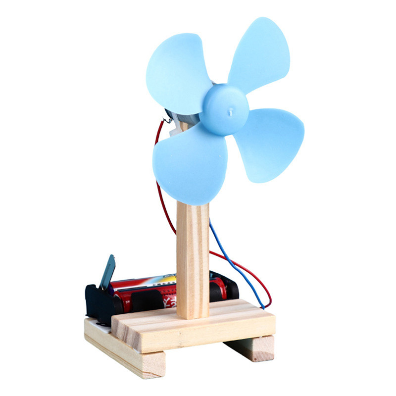 JIN 1Pc Blue DIY Electric Fan Experiment Model Physics Science ...