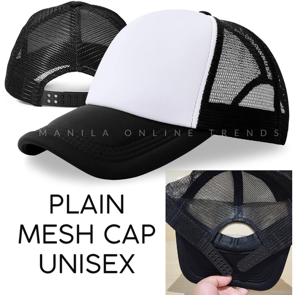 PLAIN PRINTABLE MESH/NET BASEBALL CAP TRUCKER UNISEX | Shopee Philippines