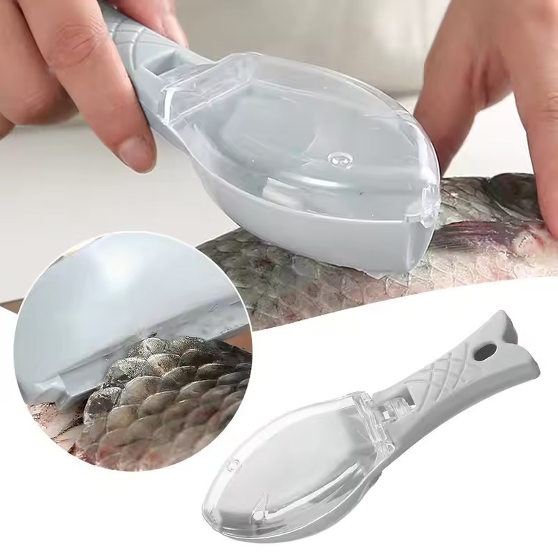 Fish Scale Grater with Cover Manual Fish Scale Removal Scraper with ...
