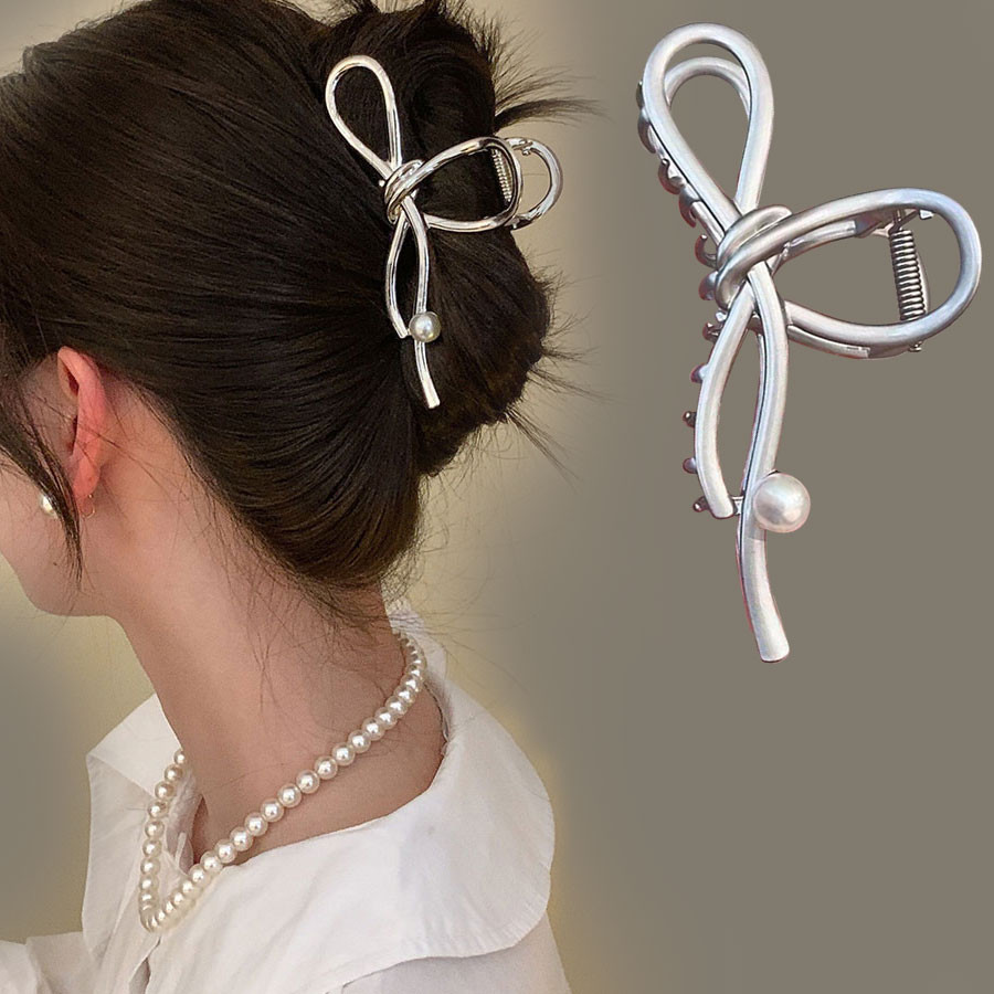Extra Funkelnde Haarklammer Mit Schleife – Damen Haarspange, Schwarz Mit Kristallen, 9 Cm Breit, Für Abend & Fest