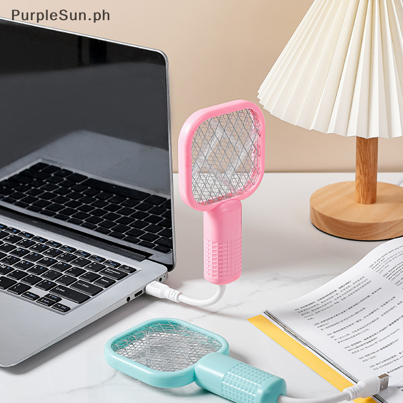 PurpleSun Electric Mosquito Swatter Mini Insect Racket UV Light ...