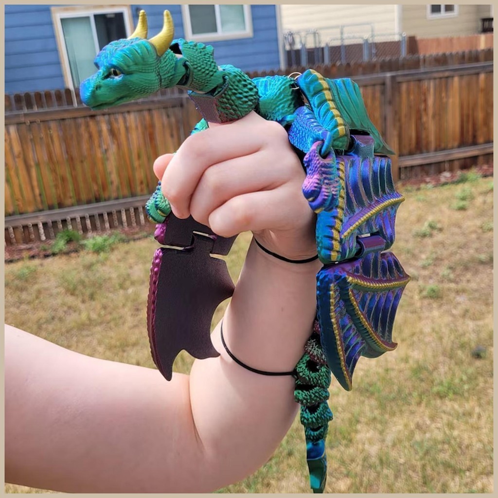 Dragon Puppet Role-Play Toy Puppets 3D Printed Animal Finger Puppet ...
