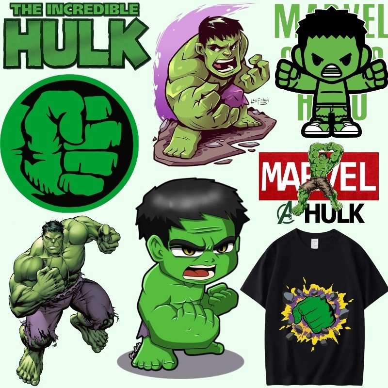 Hulk printed stickers, hot transfer stickers, washable stickers, DIY ...