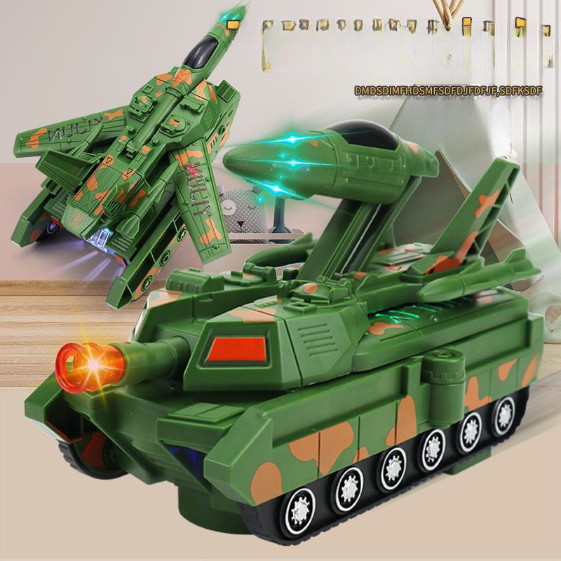 Fighter Tank Children's Toy Electric Deformation Girl Car Model Boy