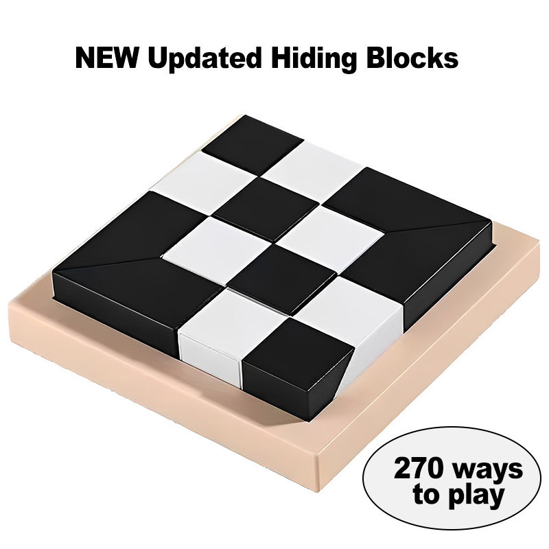 Geetoy NEW Updated Hiding Blocks Geometric Shape Puzzle Kids Logical ...