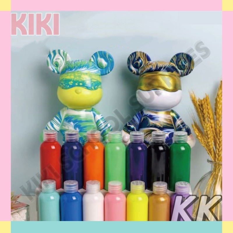 KK DIY Fluid Bear 60ML Acrylic Pouring Paint Set Painting Textile