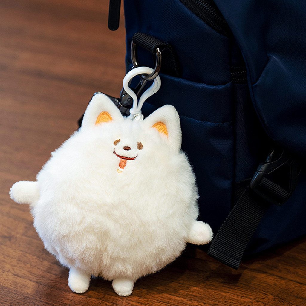 1 Pc New Female Cute Cartoon White Samoyed Squeak Creative Plush Doll ...