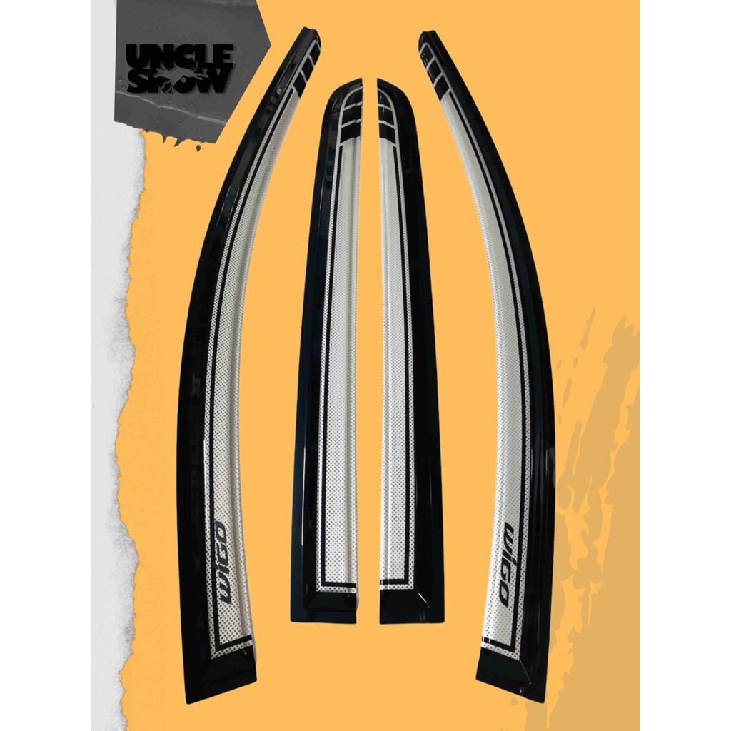 Rain Visor Toyota Wigo 2014 to 2022 Window Guard Gutter Wind Deflector ...