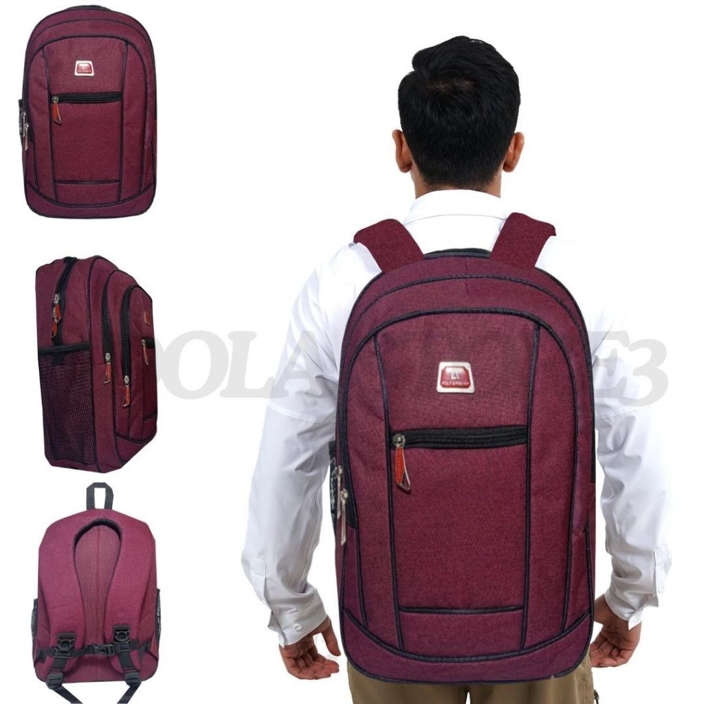 MERAH Maroon Red Backpack Suitable For Junior High School Students ...