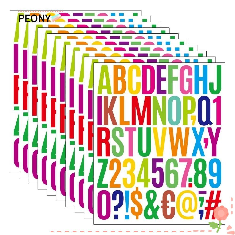 Rainbow Letter Stickers Colorful Alphabet & Number Stickers - 12 Sheets 2016 Round Vinyl Decals For Crafts Alphabet Letter Stickers