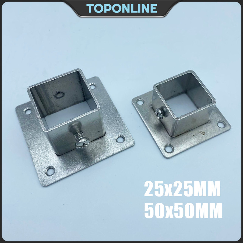 25*25mm 50*50mm Square Post Bases Stainless Steel Square Tube Flange ...