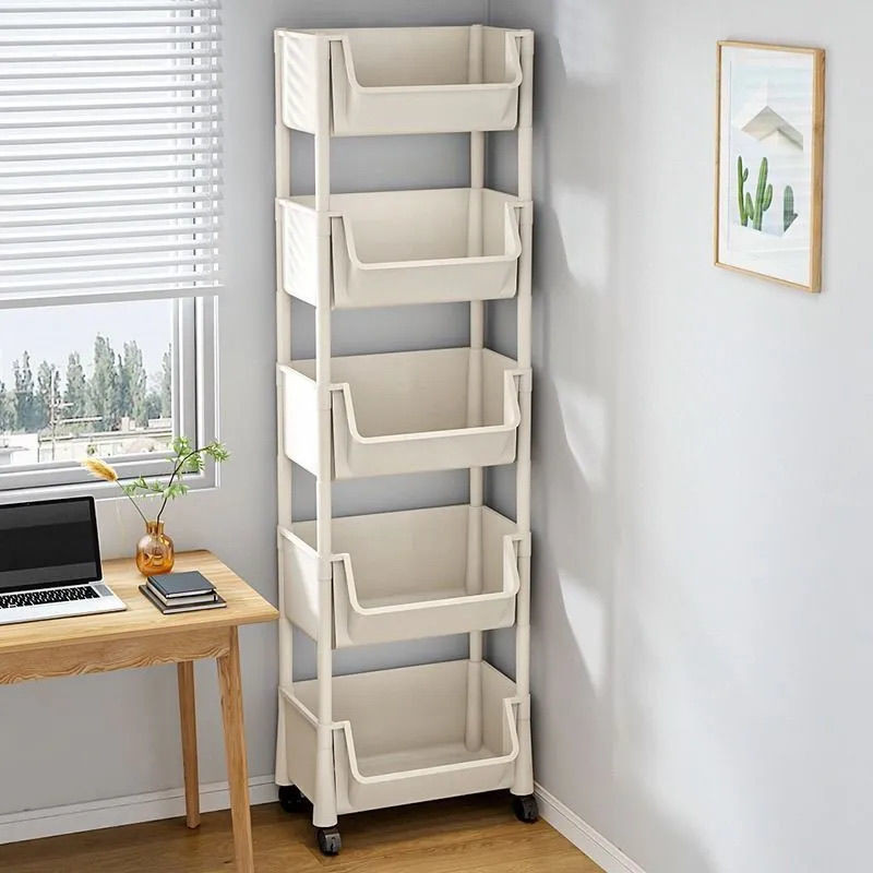 Student Mobile Bookshelf and Storage Shelf Floor MultiLayer Living