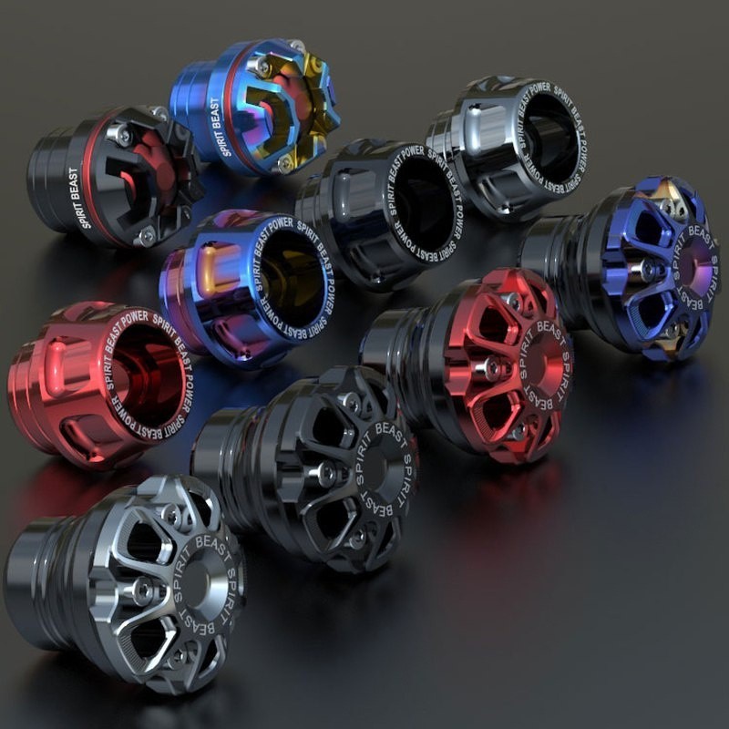 Spirit Beast Motorcycle Axle Cap Front Fork Cup Slider Cover Universal ...