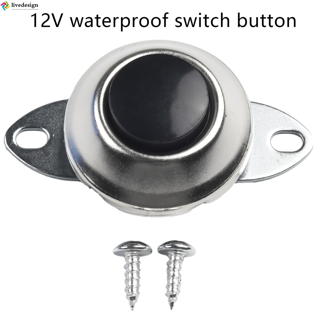 {Livedesign} 12V Waterproof Switch Push Button Car Boat Track Horn