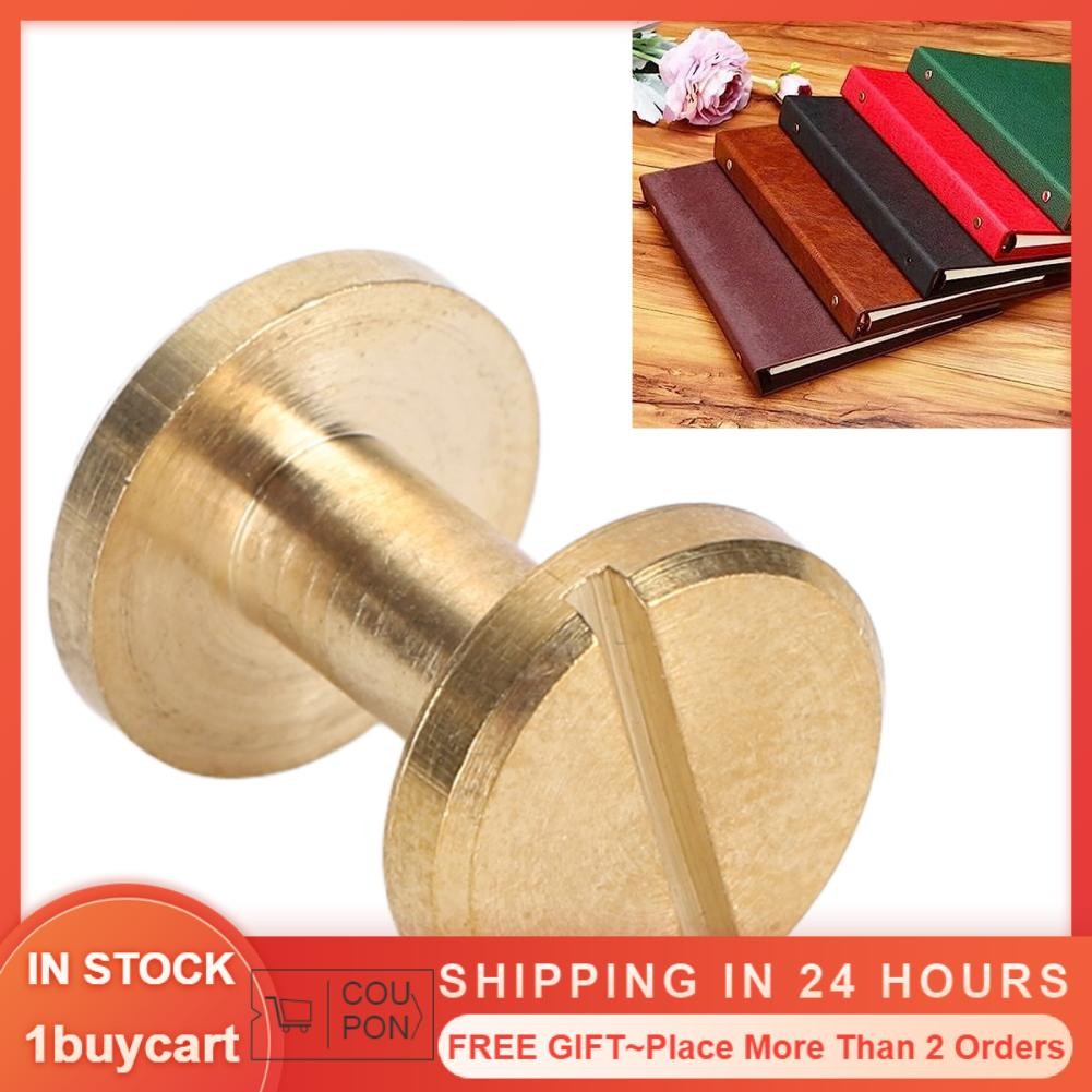 1buycart Bookbinding Rivets 50 Sets Flat Head Screw Standard Sizes for ...