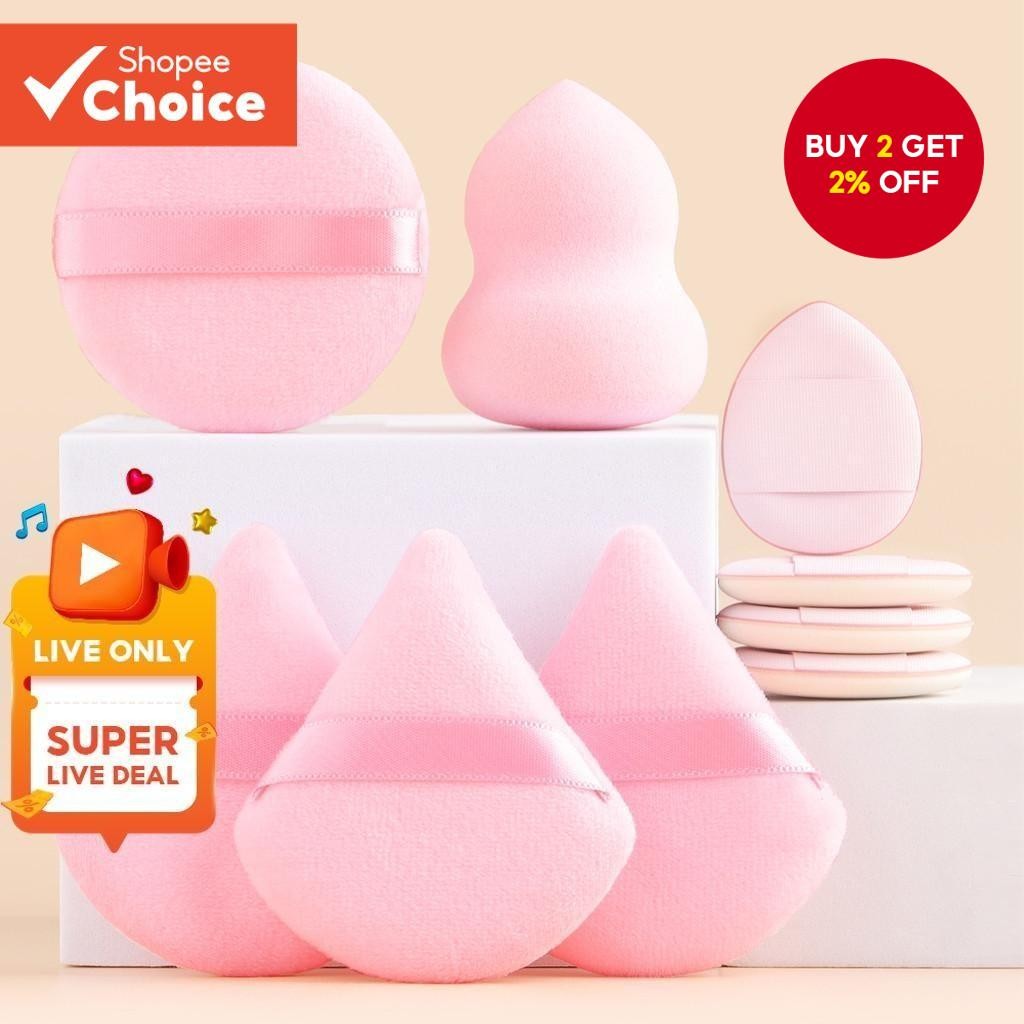 9-Piece Makeup Sponge Tool Set - 3 Fan-Shaped Powder Puffs, Wet And Dry ...