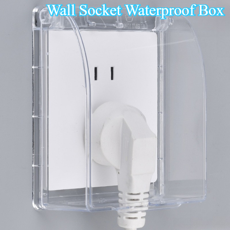 Plastic Switch Socket Waterproof Cover Self-adhesive Switch Protector ...
