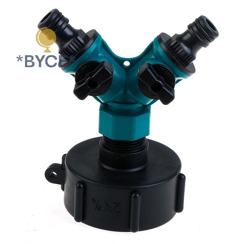 BYCE> Y Shaped Quick Valved Connector IBC Tank Adapter Tap Connector ...