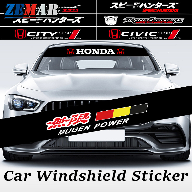 Honda Car Front Rear Window Sticker Car Windshield Decal Waterproof ...