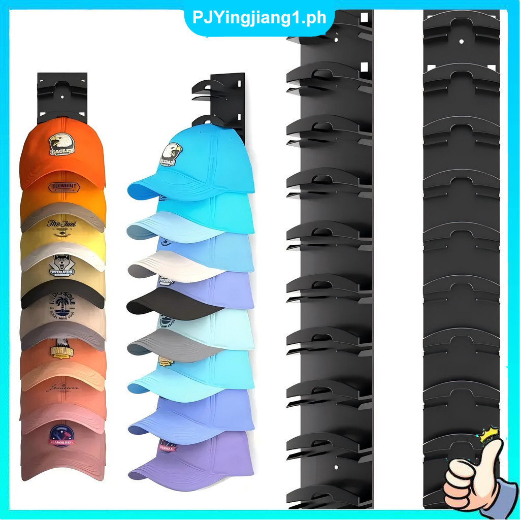 Hat Organizer Hold 10 Grids Wall Mounted Hat Racks with Strong Load ...