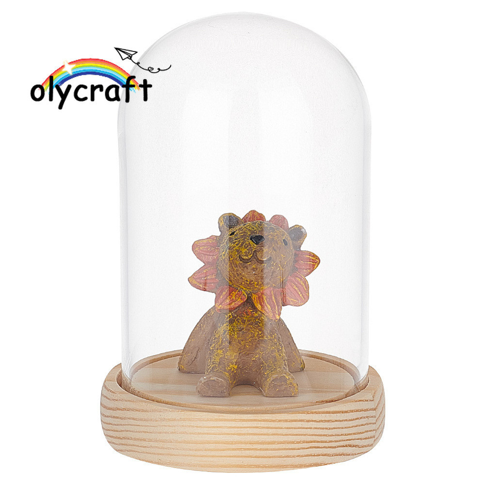 Mini Glaskuppeln 6-tlg. Mit Holzständer - Vitrinen Für Schmuck & Deko