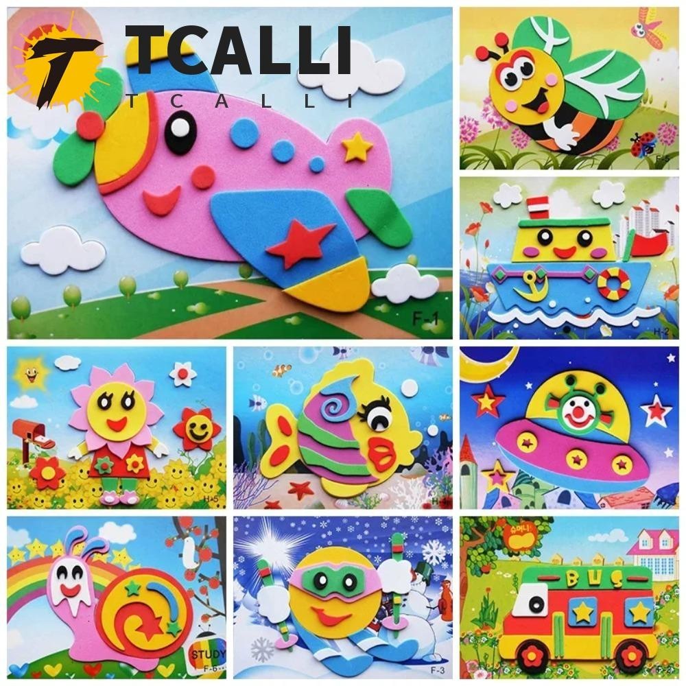 TCALLI 20PCS DIY 3D Cartoon Foam Sticker, DIY Cartoon Animal 3D EVA ...