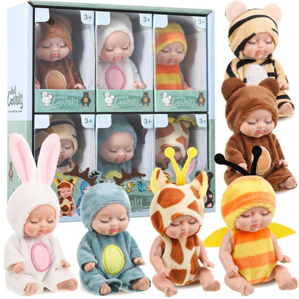 Little Baby Sleep Doll Simulation Rebirth Soothe Doll 11*5CM Plastic Dolls  Girl Toys and Clothes Accessories