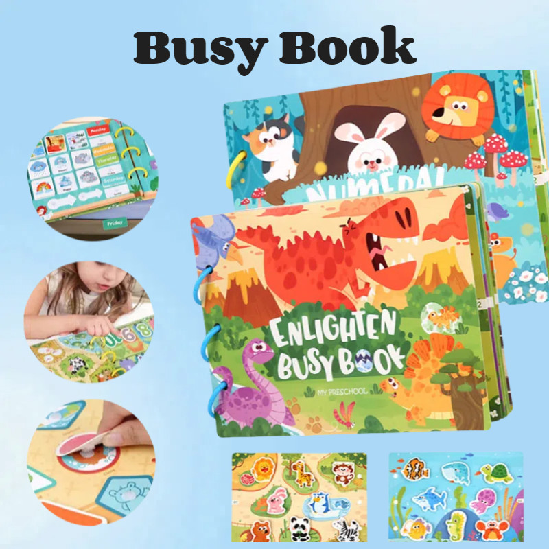 Busy Book For Toddler Early Educational Matching Puzzle Toy Learning ...